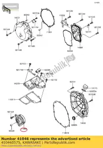 kawasaki 410460575 rolamento de caixa zg1400cbf - Lado inferior