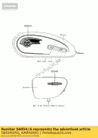 560540692, Kawasaki, merk, tank, rechts, w ej800abf kawasaki w 800 2011 2012 2013 2014, Nieuw