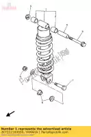 2KT222100000, Yamaha, schokdemper achter yamaha fz genesis 750, Nieuw