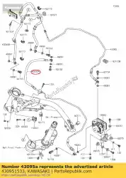 Aqui você pode pedir o 01 mangueira-freio, fr m / cil.-abs em Kawasaki , com o número da peça 430951533: