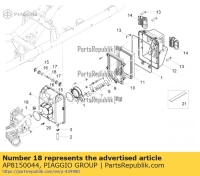 AP8150044, Aprilia, tornillo hexagonal m6x20, Nuevo