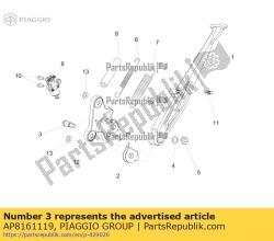 Aprilia AP8161119, Stojak pin, OEM: Aprilia AP8161119