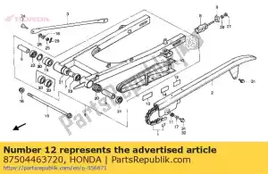 Honda 87504463720 markeer voorzichtigheid - Onderkant