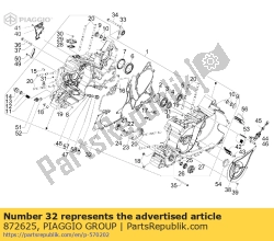 Aprilia 872625, Half crankcase gasket mm 0.3, OEM: Aprilia 872625