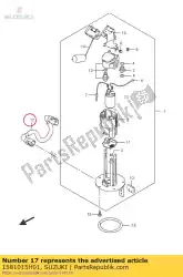 Qui puoi ordinare tubo, del carburante da Suzuki , con numero parte 1581015H01: