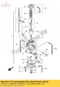 yamaha 278141170000 wasmachine, schroefstop - Onderkant