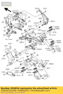 kawasaki 350630522458 zawieszenie podnó?ka, lewe, pasa?era - Dolna część