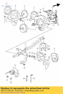 Suzuki 3414719F20 tornillo, 3x18 - Lado inferior