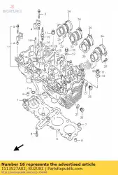 plaat, olieleiding van Suzuki, met onderdeel nummer 1113527A02, bestel je hier online: