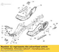 57799900E8, Piaggio Group, Poggiapiedi piaggio x 125 180 200 250 2000 2002 2004 2005 2006 2007, Nuovo