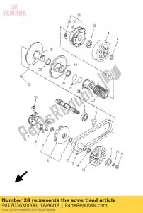 Yamaha 9017036X0000 nut (5g3) - Bottom side