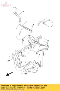 yamaha 5BRF621300P9 cover upper          pws1 - Bottom side