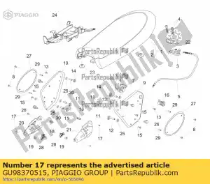 Piaggio Group GU98370515 screw - Bottom side