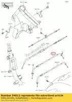 540120180, Kawasaki, cable-throttle,opening vn900c7 kawasaki  vn vulcan 900 2007 2008 2009 2010 2011 2012 2013 2014 2015 2016 2017 2018 2019 2020 2021, New