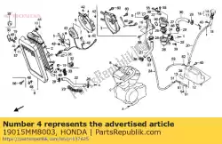 Here you can order the no description available at the moment from Honda, with part number 19015MM8003: