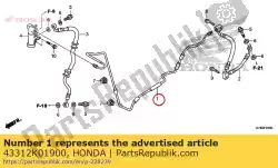 Aqui você pode pedir o tubo comp. B, rr. Freio em Honda , com o número da peça 43312K01900:
