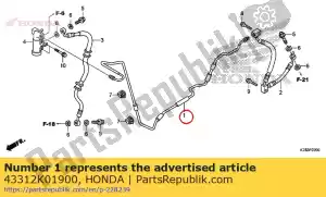 Honda 43312K01900 tubo comp. b, rr. freio - Lado inferior