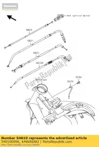 kawasaki 540100096 cable,seat lock er650c9f - Bottom side