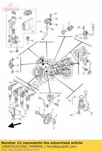 yamaha 14B8591A1000 conjunto de la unidad de control del motor - Lado inferior