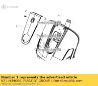 6211434090, Piaggio Group, steering column cover     , New