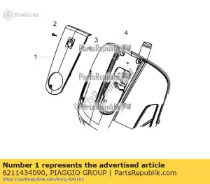 Piaggio Group 6211434090 steering column cover - Bottom side