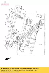 Ici, vous pouvez commander le ensemble de fourche avant (l. H) auprès de Yamaha , avec le numéro de pièce 5UM23102F200: