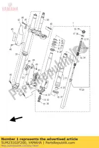 yamaha 5UM23102F200 ensemble de fourche avant (l.h) - La partie au fond