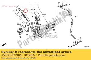 Honda 45530KPS901 juego de cilindros, maestro - Lado inferior