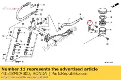 blijf, oliecup hoofdcilinder van Honda, met onderdeel nummer 43518MCA000, bestel je hier online: