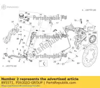 895571, Piaggio Group, remklauw achter aprilia  caponord dorsoduro zd4tv000, zd4tv001, zd4tva00, zd4tva01, zd4tvc00,  zd4vk000, zd4vka, zd4vk001, zd4vka01 zd4vkb000, zd4vkb001, zd4vkb003, zd4vkb00x, zd4vkb009 zd4vku00 750 1200 2010 2011 2012 2013 2014 2015 2016 2017, Nieuw