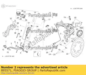 Piaggio Group 895571 remklauw achter - Onderkant