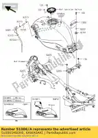 510865480H8, Kawasaki, tanque-comp-combustível, ébano kawasaki ninja 250r 250 , Novo