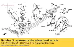 Qui puoi ordinare tubo flessibile a, brk s da Honda , con numero parte 43323MGC751: