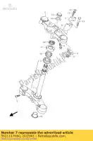 5621117H60, Suzuki, support, poignée suzuki gsf bandit su a sua s  sa u ua gsf650nsnasa gsf650sasa 650 , Nouveau