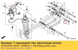 Aqui você pode pedir o colarinho c, braço de almofada em Honda , com o número da peça 52465MY1000: