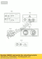 56030Y013, Kawasaki, etykieta, benzyna kawasaki ninja ex krt edition b j  special a se sc125 abs j300 j125 300 125 , Nowy