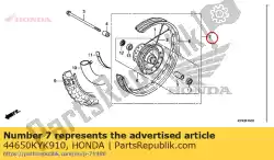 Here you can order the no description available from Honda, with part number 44650KYK910: