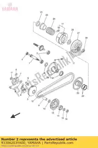 yamaha 93306203YA00 llevando - Lado inferior