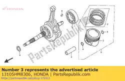 Qui puoi ordinare pistone (o. 1. 00) da Honda , con numero parte 13105HM8306: