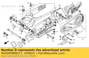 honda 06406MBN671 kit de corrente, unidade - Lado inferior