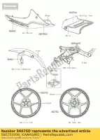 560751098, Kawasaki, patroon, wiel, oranje, 4x1 kawasaki er6n  f e er 6n abs 650 , Nieuw