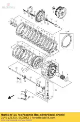 Aqui você pode pedir o placa, embreagem dr em Suzuki , com o número da peça 2145131J00: