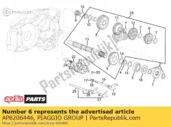 Here you can order the 5th wheel gear z=25 from Piaggio Group, with part number AP8206446: