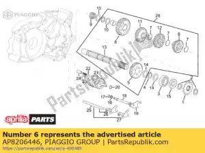 Piaggio Group AP8206446 5th wheel gear z=25 - Bottom side