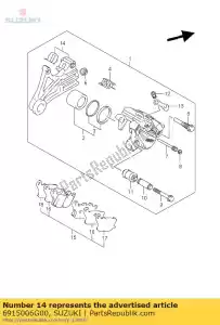 suzuki 6915006G00 suporte - Lado inferior