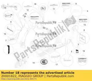 Piaggio Group 2H001822 deko - Bottom side