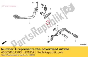 Honda 46505MCA780 spindle comp., rr. brake - Bottom side