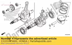 Ici, vous pouvez commander le piston (std.) auprès de Honda , avec le numéro de pièce 13101HP5600: