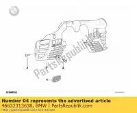 46632313638, BMW, griglia, a destra bmw  1100 1150 1995 1996 1997 1998 1999 2000 2001 2002 2003 2004 2005 2006, Nuovo