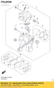 Suzuki 6915015H31 portador, pinza - Lado inferior